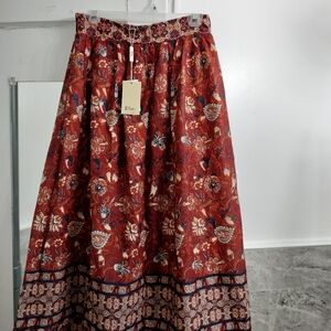 Ellie Brand Red Floral Women's Skirt